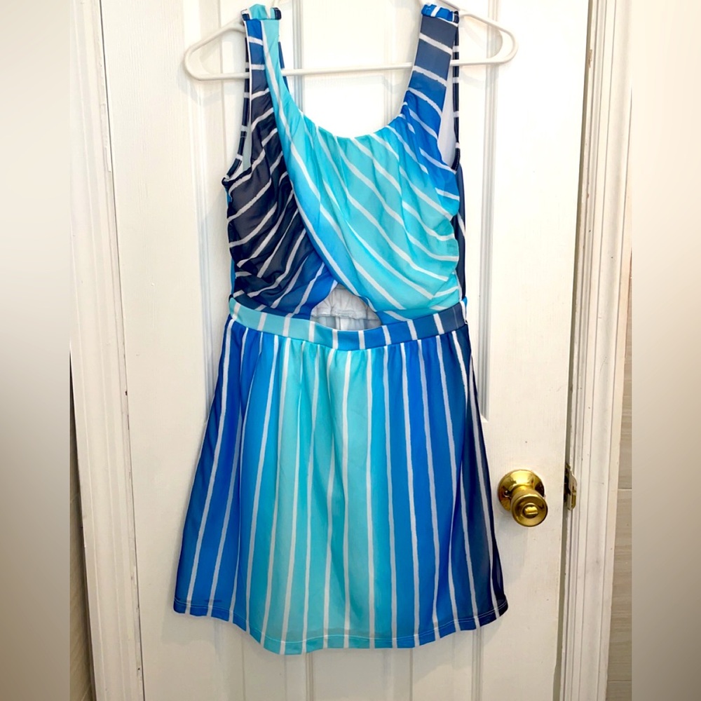 NWOT Speechless ombre striped cutout dress medium